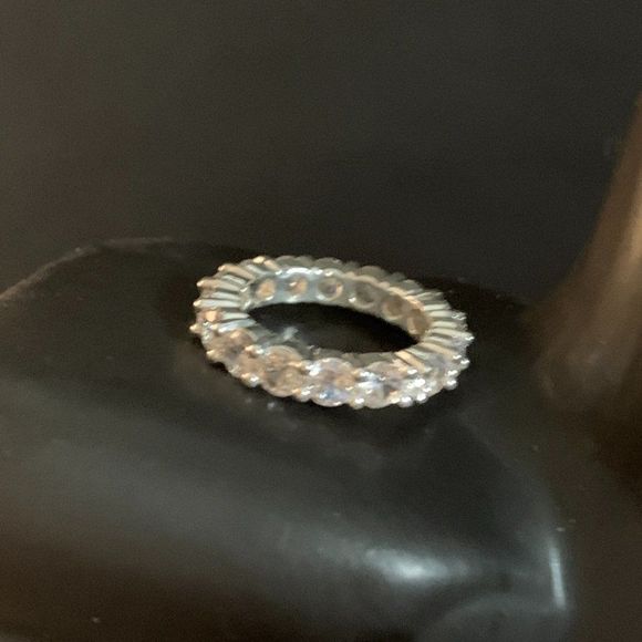 Charter Club Silver Plated Baguette Stone Band Ring free gift with each purchase - Picture 1 of 6